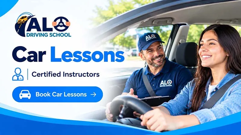 Friendly Driving School Car Lessons Banner