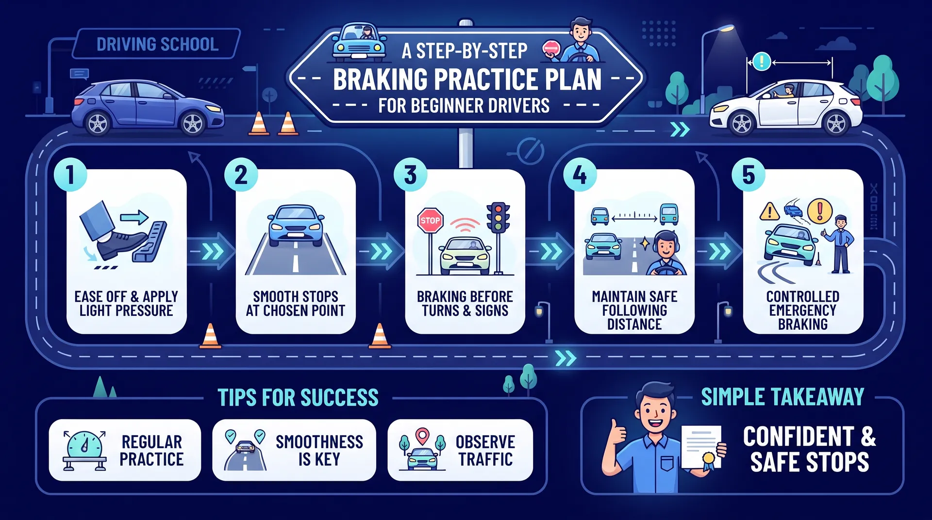 braking distance for beginners
