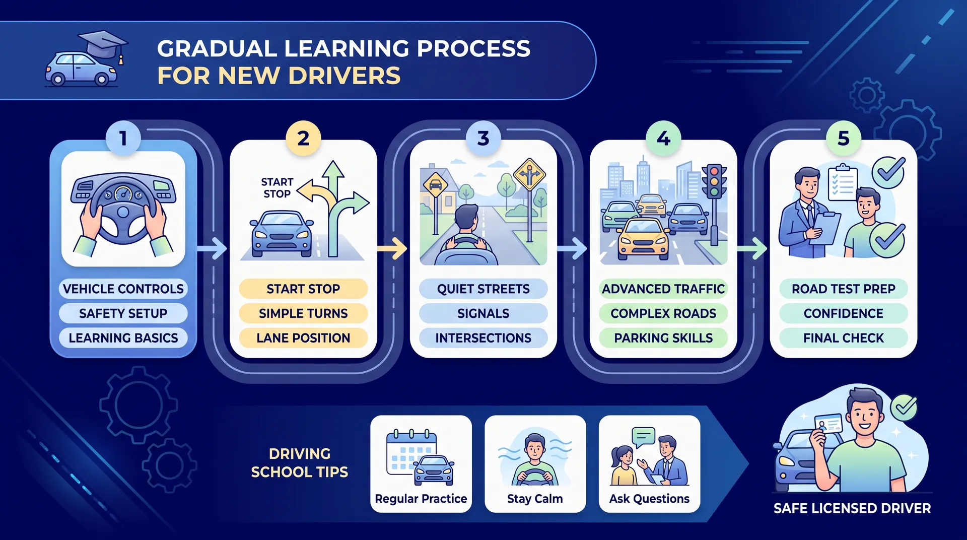 beginner behind the wheel lessons