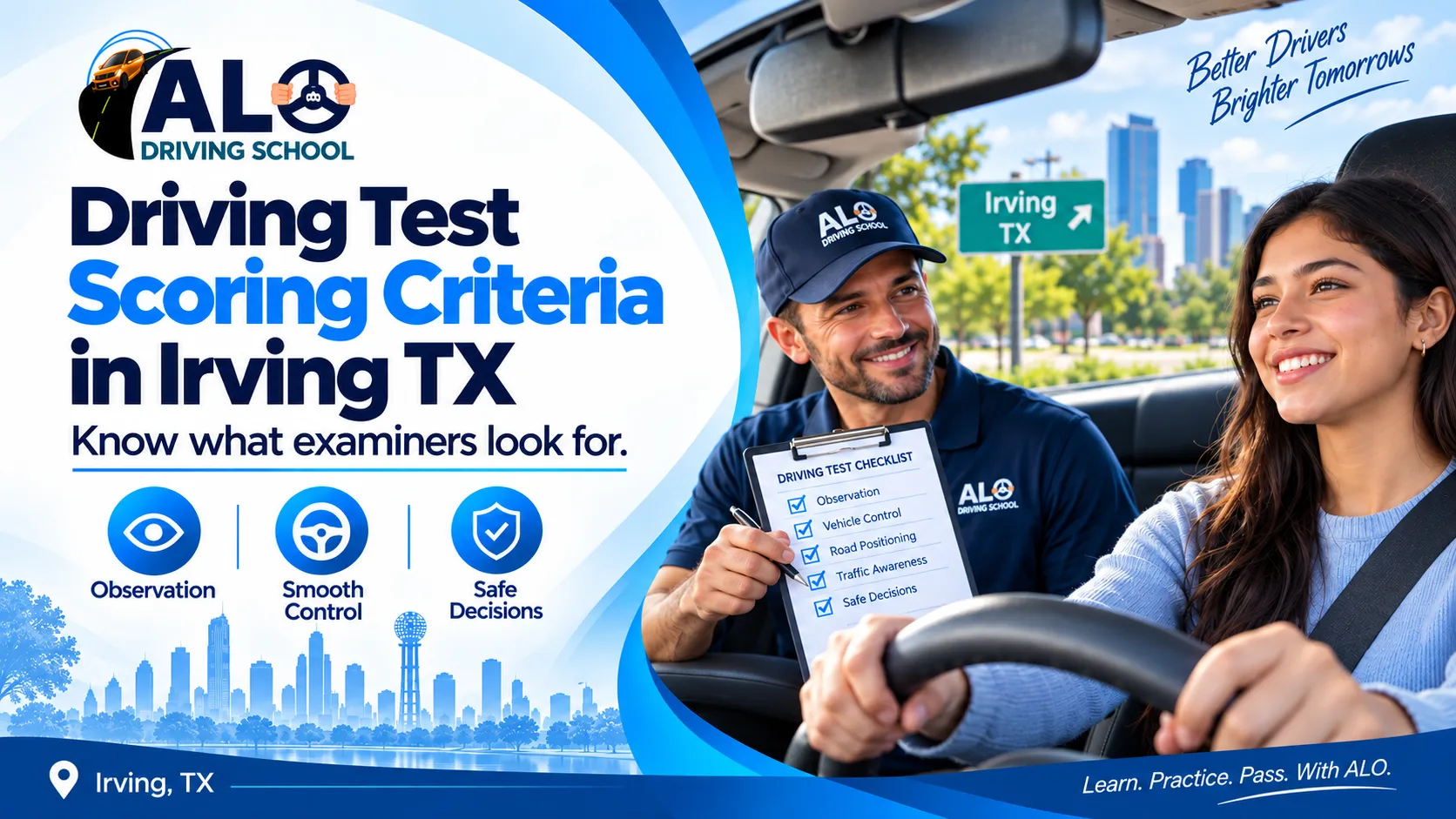 Driving Test Scoring Criteria in Irving TX: What Examiners Evaluate